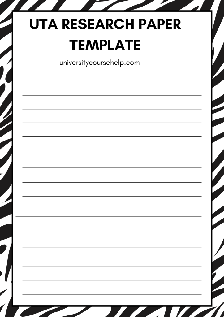 UTA Research Paper Template