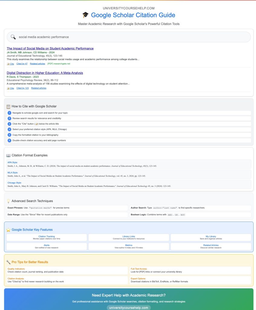 Google Citation Search