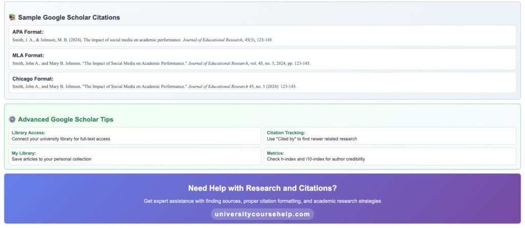 Google citation search